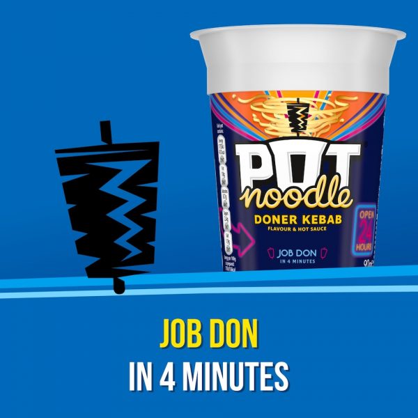 12X King Pot Noodles Chicken & Mushroom, Doner Kebab and Sweet & Sour Flavour 90g - Image 4
