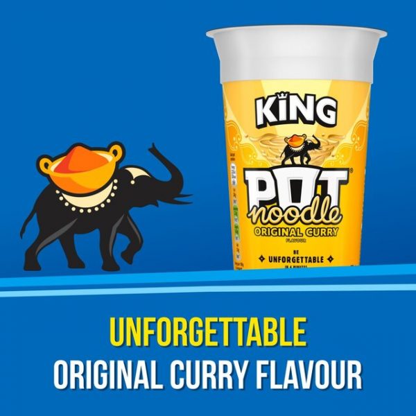 12X King Pot Noodles Chicken & Mushroom, Beef & Tomato And Original Curry Flavour 114g - Image 3