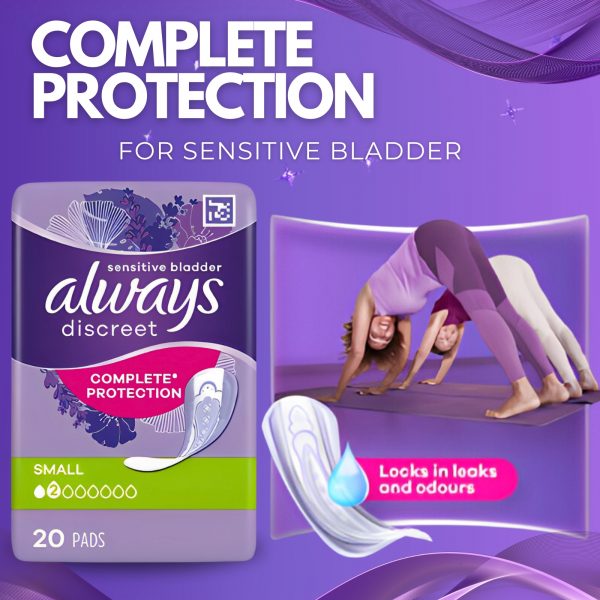 3X Always Discreet Sensitive Bladder Complete Protection Small 20 pads - 60 pads in total - Image 4