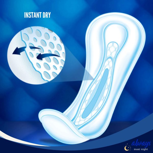 2X Always Maxi Night Sanitary Pads 9 Pads - 18 Total - Image 3