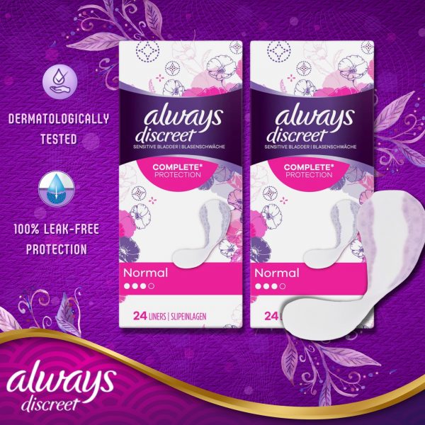 2X Always Discreet Complete Protection Normal 24 Sanitary Liners - 48 in total - Image 5