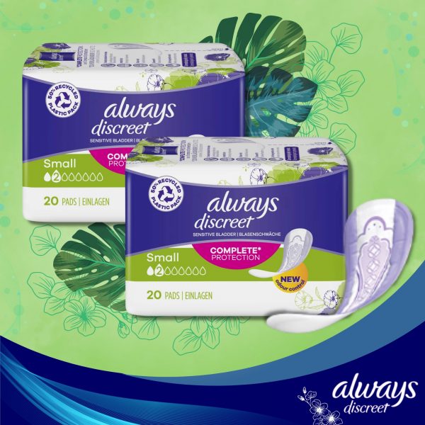 2X Always Discreet Complete Protection Small 20 Sanitary Pads - 40 Pads in total - Image 5