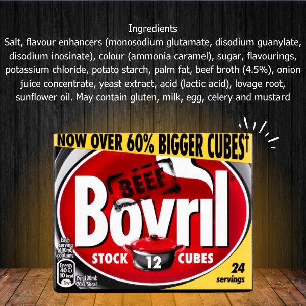 4X Bovril Beef Stock Cubes 12x 10g - Image 2