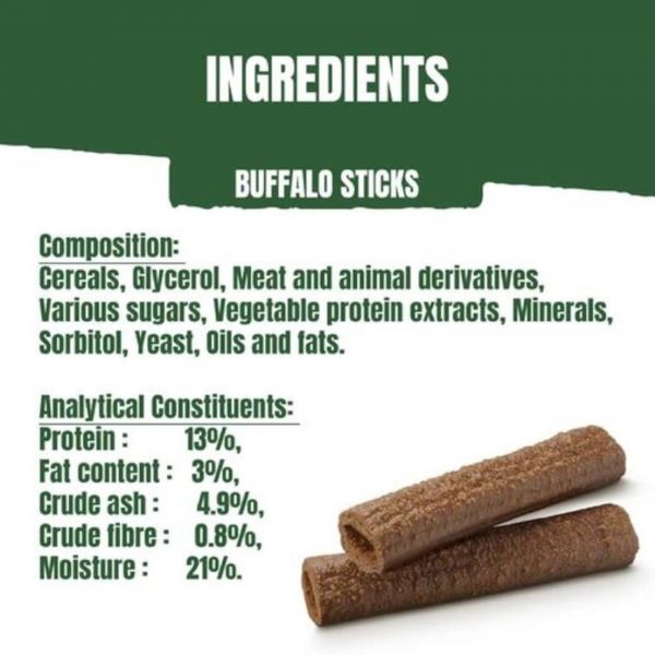 3X Adventuros Buffalo Flavour Sticks 120g, Nuggets Boar Flavour 90g and Strips Venison Flavour Dog Treats - Image 4