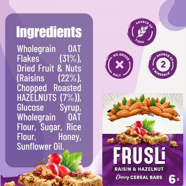 Jordans Frusli Red Berry, Blueberries & Hazelnut Cereal Bars - Image 2