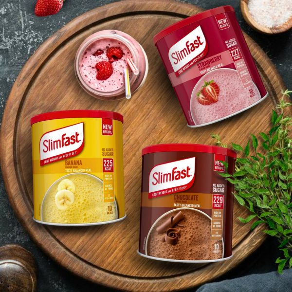3X Slimfast Meal Replacement Banana, Strawberry And Chocolate - Image 4