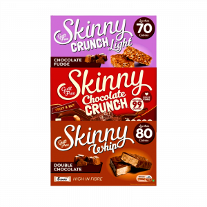 Skinny Bars Chocolate Fudge, Double Chocolate & Fruit & Nut