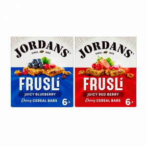 2X Jordans Frusli Juicy Red Berry & BlueBerry Cereal Bars
