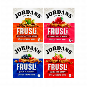 4X Jordans Frusli Sticky Toffee & Apple, Cranberry, Blueberry And Red Berry Cereal Bars