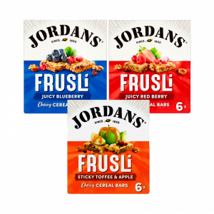 3X Jordans Frusli Sticky Toffee & Apple, Blueberry And Red Berry Cereal Bars
