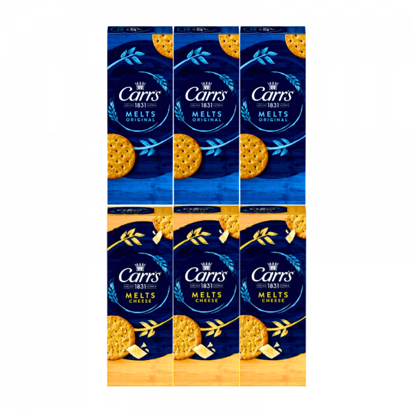 6X Carrs Melts Original And Melts Cheese Crackers