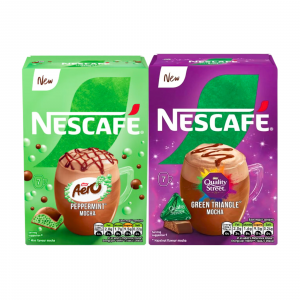 2X Nescafe Aero Peppermint Mocha And Green Triangle Mocha Flavoured Coffee