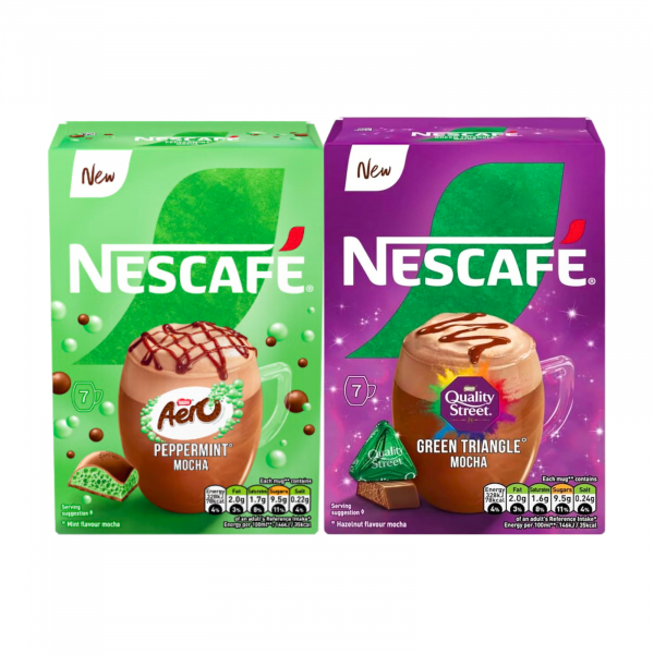 2X Nescafe Aero Peppermint Mocha And Green Triangle Mocha Flavoured Coffee