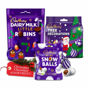 3X Cadbury Dairy Milk Little Robins, Tree Decorations And Mini Snow Balls Chocolate Treats