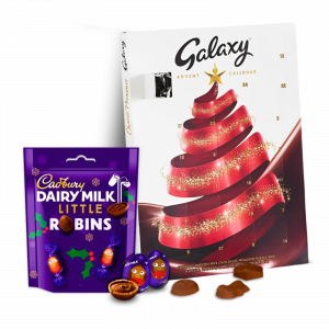 2X Galaxy Christmas Advent Calendar And Cadbury Dairy Milk Little Robins