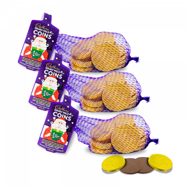 3X Cadbury Dairy Milk Chocolate Coins Christmas Chocolate Treats