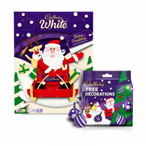 2X Cadbury White Advent Calendar And Cadbury Tree Decoration