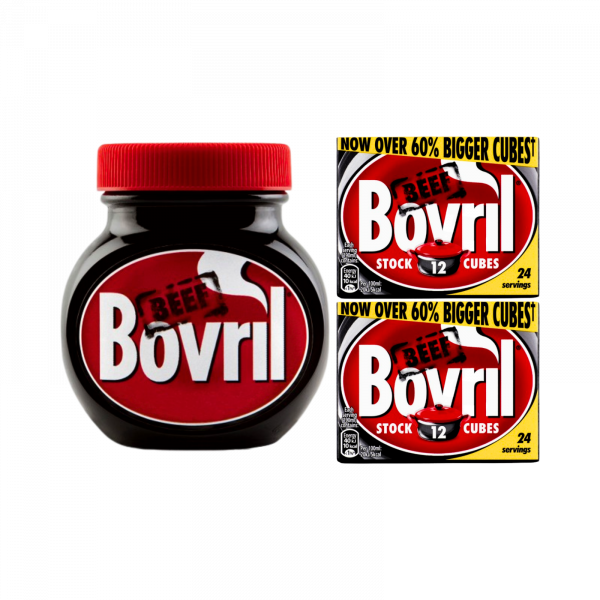 3X Beef and Yeast Extract and Bovril beefy Stock Cubes