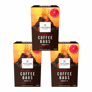 3X Taylors Hot Lava Java Coffee Bags Roast 6