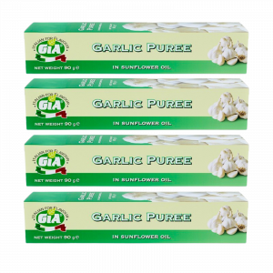 4X Gia Garlic Puree in Sunflower Oil 90g