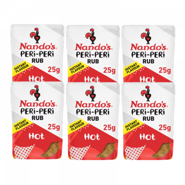6X Nando's Peri-Peri Rub Instant Flavour 25g