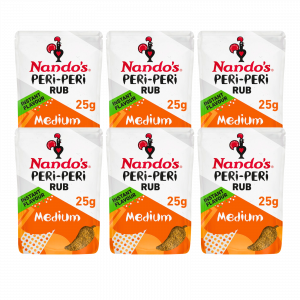 6X Nando's Medium Rub Instant Flavour 25g