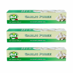 3X Gia Garlic Puree in Sunflower Oil 90g