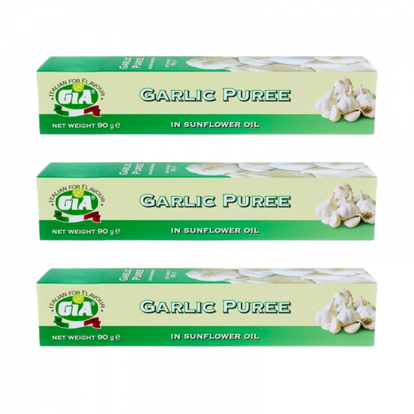 3X Gia Garlic Puree in Sunflower Oil 90g
