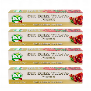 4X Gia Tomato Puree Sun Dried Tomato Puree 70g