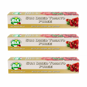 3X Gia Tomato Puree Sun Dried Tomato Puree 70g