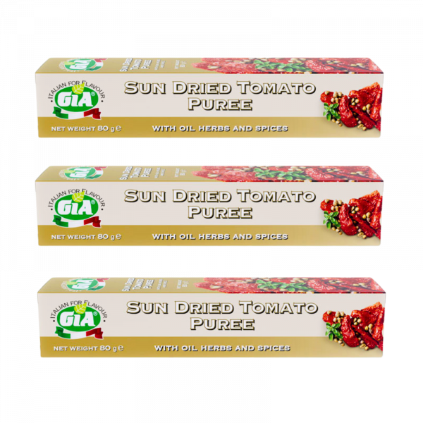 3X Gia Tomato Puree Sun Dried Tomato Puree 70g