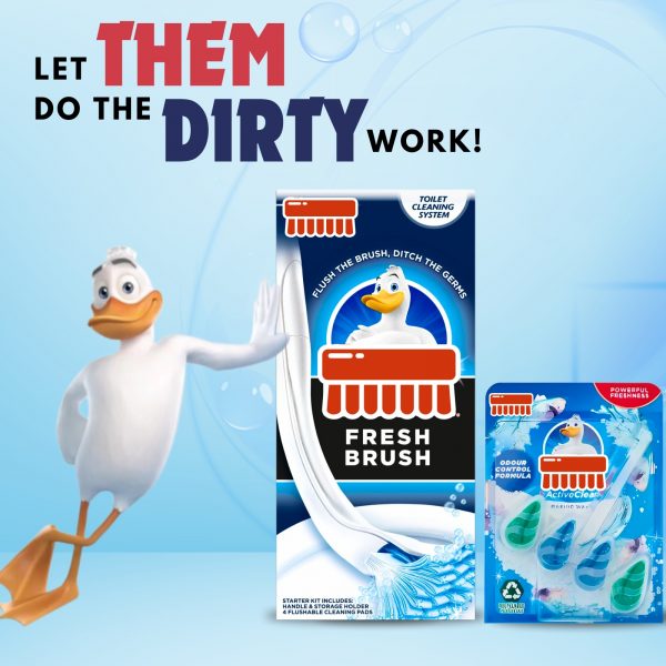 2X Duck Fresh Brush And Odour Control Active Clean Rimblocks - Image 5