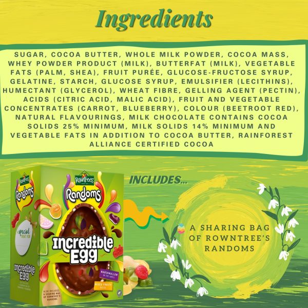 Rowntrees Randoms Incredible Easter Chocolate Egg 540g - Image 2
