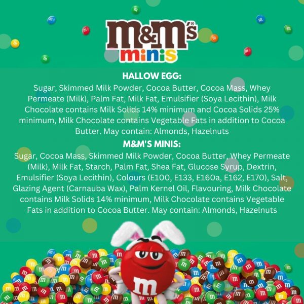 2X M&M's Chocolate Minis And M&M's Crispy Bunny Easter Chocolate Eggs - Image 3