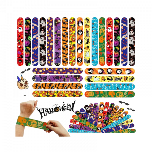 Assorted Halloween Snap Bracelets for Kids