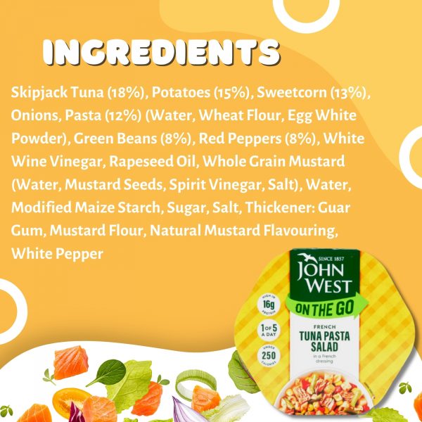 2X John West On the Go French And Mediterranean Tuna Pasta Salad - Image 3