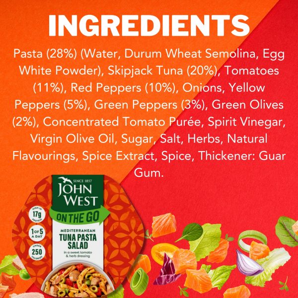 2X John West On the Go French And Mediterranean Tuna Pasta Salad - Image 2