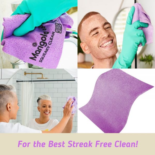 2X Marigold Squeaky clean microfibre cloth And Extra Thick Microfibre Let it shine cloths - Image 4