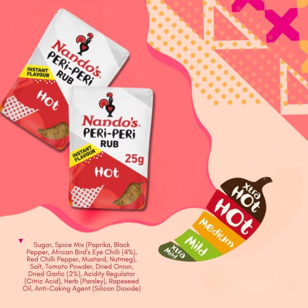 6X Nando's Peri-Peri Rub Instant Flavour 25g - Image 2