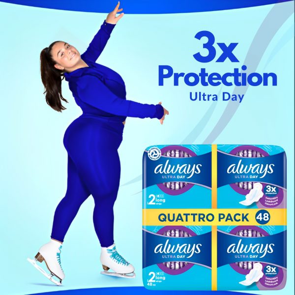 Always Ultra Day 2 Long With Wings 48 Pads Quattro Pack - Image 5