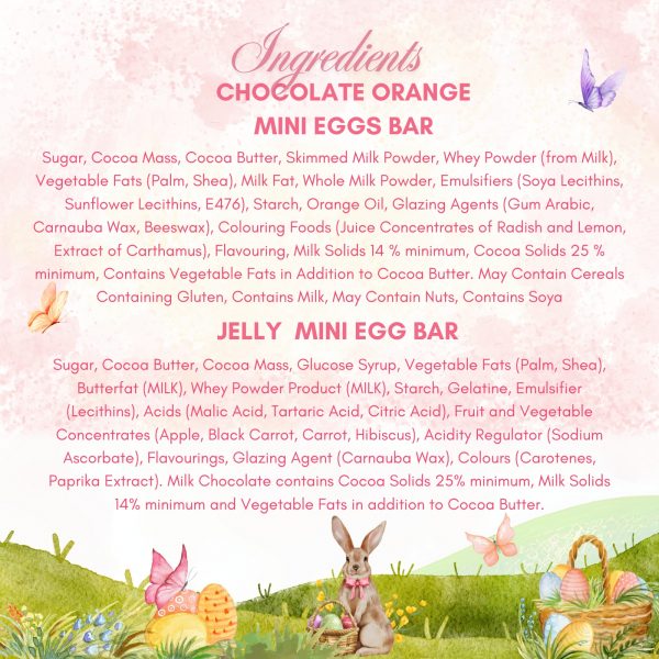 5X Assorted Easter Mini Eggs Chocolate Bars - Image 2