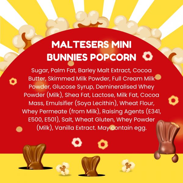 3X Maltesers Mini Bunnies Poprcorn, White Mini Bunnies And Chocolate Mini Bunnies Easter Treats - Image 3