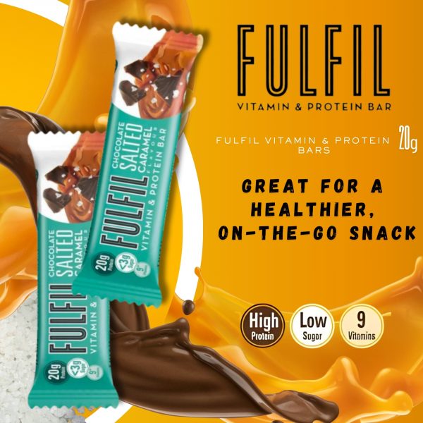 Fulfil Chocolate Salted Caramel Flavour Vitamin & Protein Bar - Image 4