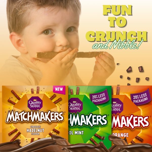 3X Matchmakers Hazelnut, Cool mint, Zingy Orange chocolate Sticks - Image 2