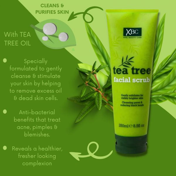 3X Tea Tree XBC Facial Scrub, Tea tree Facial Toner And Tea tree Foaming Face Wash - Image 2