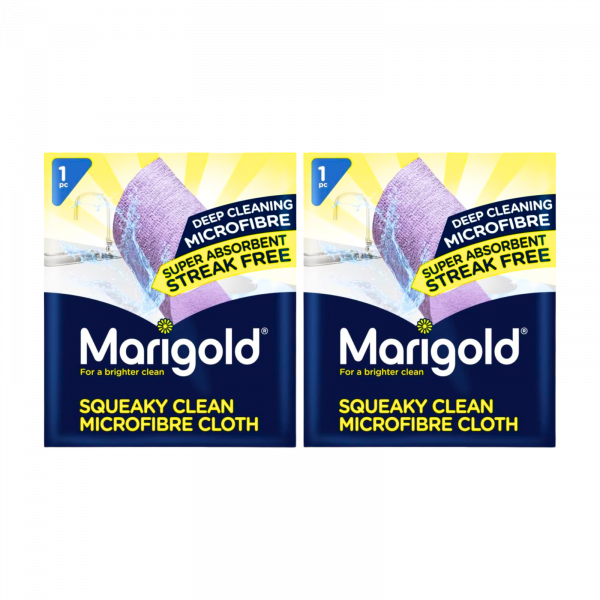 2X Marigold Squeaky clean microfibre cloth