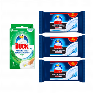 4X Bundle Duck Fresh Brush Refills And Duck Pine Fresh Strips