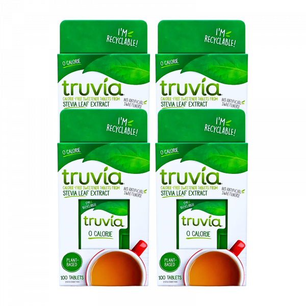 4X Truvia Calorie Free Sweetener tablets from Stevia Leaf Extract 100 tablets