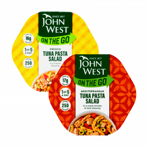 2X John West On the Go French And Mediterranean Tuna Pasta Salad