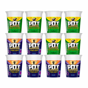 12X King Pot Noodles Chicken & Mushroom And Doner Kebab Flavour 90g
